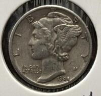 1942 & 1944 Mercury Dimes, 90% Silver, U.S. Mint - 6
