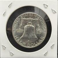 1962 Franklin Half Dollar, U.S. Mint, 90% Silver Coin - 2