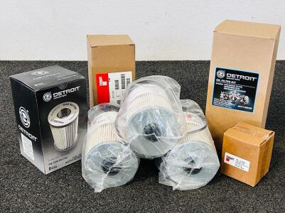 Premium Filtration Components: Fleetguard Air, Hydraulic Filters and Detroit Oil Filter Kit as Well As A Fuel Filter/ Water Seperator