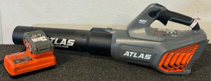 Atlas 40V Cordless Leaf Blower W/ Battery Charger & Battery