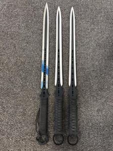 SZCO 28" 3-Piece Full Tang Black Tactical Swords