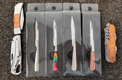 (4) Toothpick Knives, (2) Folding Pocket Knives and (1) Multifunctional Pocket knife