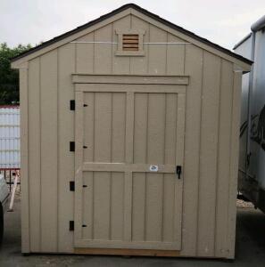 8x10 Idaho Wood Sheds Storage Shed, Gable Roof, Single Hinged Door