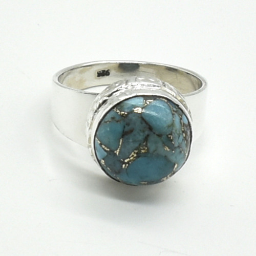 Silver Copper Turquoise(8.1ct) Ring