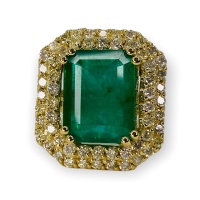 $20,840 Value, 14K Emerald & Diamond Ring