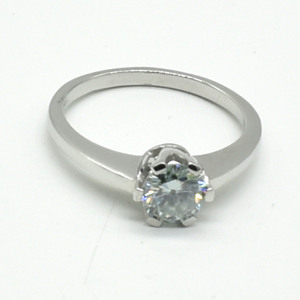 Silver Moisanite(1.15ct) Ring