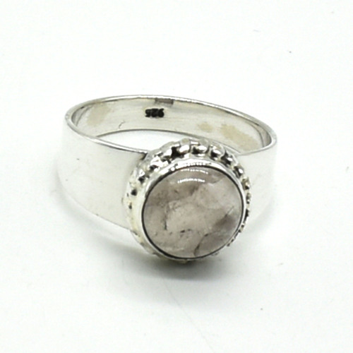 Silver Rose Quartz(2.9ct) Ring