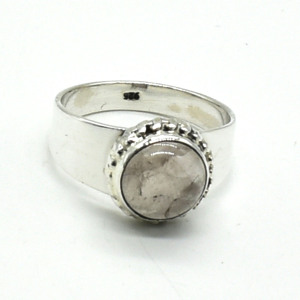 Silver Rose Quartz(2.9ct) Ring