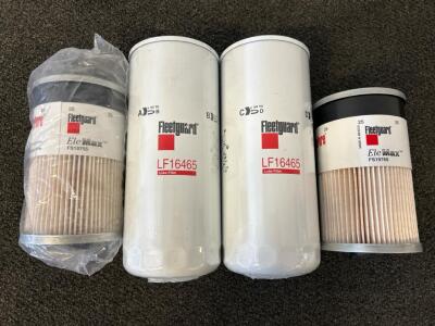 Premium Filtration Components: Fleetguard Lube Filters (LF16465) and StrataPore EleMax (FS19765)