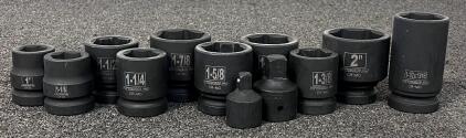 Pittsburgh Pro 12-Piece Heavy Duty Socket Set 1"-2"