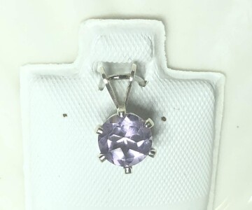 $100 Silver Amethyst (0.75ct) Pendant