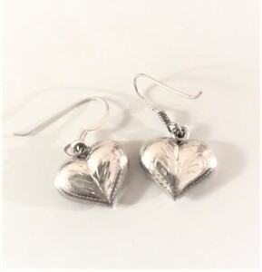 $160 Silver Heart Earrings