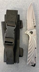 8.5" Hoffman Richter Tactical Folding Knife With Nylon Sheath