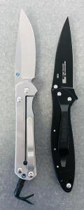 Kershaw 1660 Ken Onion Design Folding Knife and Grey Folding Knife (Both 7" Overall Length)