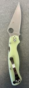 Spyderco CPM S30V Folding Knife With Jade Colored Handle (8" Overall Length)