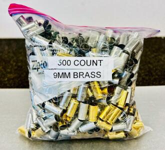 (500) Count Mixed 9mm Brass Casings