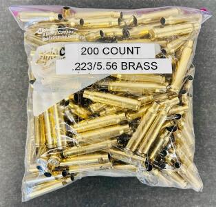 (200) Count .223/5.56 Brass Casings