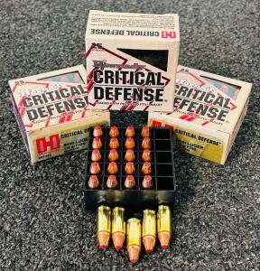 (75) Rnds Of Hornady Critical Defense 9mm Luger 115 Gr. FTX