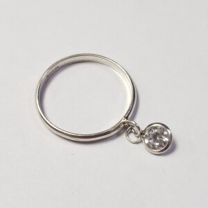 $160 Silver CZ Ring