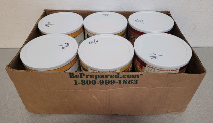 (6) Cans Of Food Storage