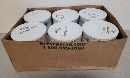 (6) Cans Of Food Storage