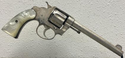 Colt Police Positive .38 S&W Revolver, Silver Plated, Serial No. 10998