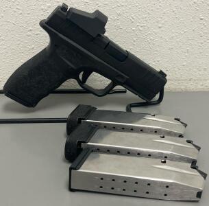 Springfield Armory Hellcat Pro 9mm Semi-Automatic Pistol, Range Bag and 3 Extra Magazines. Serial BK156596