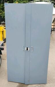 Global Industrial Storage Cabinet, Ventilated Panels, Grey, Steel