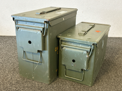 (2) Metal Ammo Cans