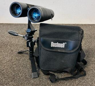 12x42 Waterproof Bushnell Binoculars With Mini Tripod and Carrying Case