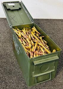 Metal Ammo Box With 308 Ball FMJ Ammunition (unknown quantity)
