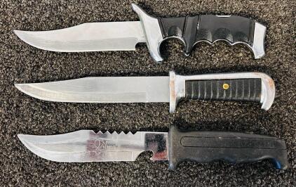 (3) 10" Hunting Knives