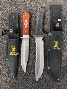 (2) Elk Ridge Hunting Knives (12" and 10")