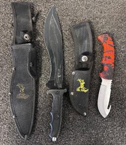 (2) Elk Ridge Hunting Knives (14" and 9")