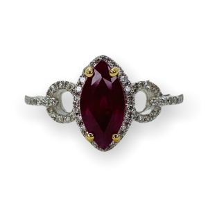 $4,652 Value, 18K Ruby & Diamond Ring