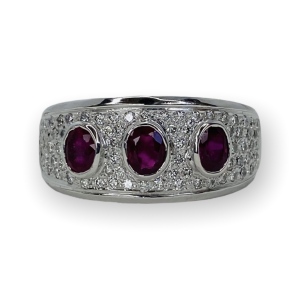 $5,433 Value, 18K Ruby & Diamond Ring