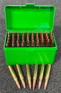 (50) Rnds Of 30-06 Ammunition in Green Case
