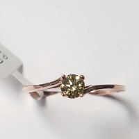 $1400 10K Diamond (0.25Ct,I1,Yellow) Ring