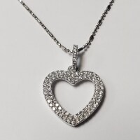 $120 Silver Cz 20" Necklace