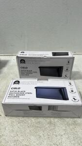 (2) Cielo Satin Black Wall Mount Mailbox