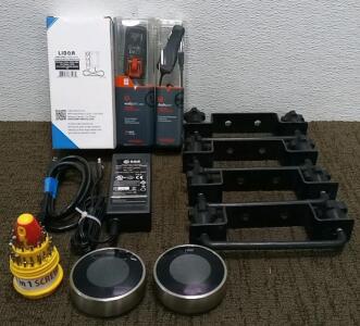(2) Google Nests, (4) Mounting Brackets, Chargers, and More