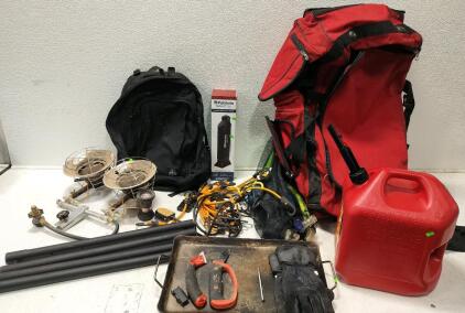 Patriots Sun Kettle,propane tank top heater,Western Pack duffle bag, travel eagle Creek gear backpack Scuba gear and more