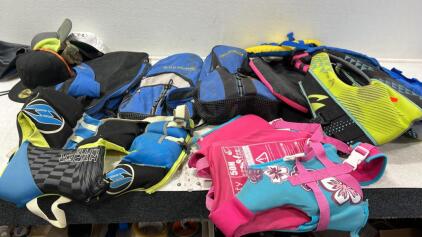 Swimming fins ,Life Jackets,and Hats