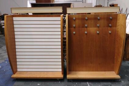 (2) 44"x 31"x 60" Assorted Set-up Wooden Display Racks