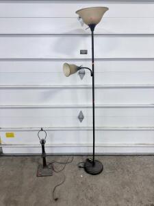 (1) Floor Lamp & (1) Table Lamp