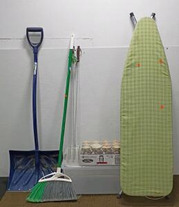 Snow Shovel, Broom, Ironing Board, and More.