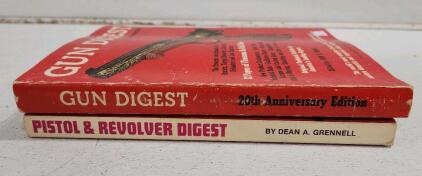 (1) Gun Digest 20th Anniversary Edition Edited By John T. Amber (1) Pistol and Revolver Digest By Dean A. Grennel