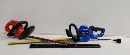 (1) Kobalt Hedge Trimmer W/ Cover (1) Black And Decker Hedge Trimmer (1) Black And Decker Cordless Leafblower