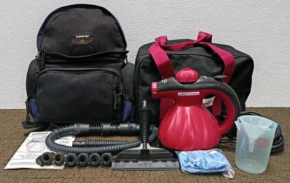 Scunci Steamer and Tamrac Camera Bag