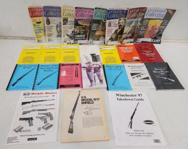 (8) Antique and Collecting Magazines (1) Shooting the Black Powder Cartridge Rifle by Paul A. Matthews And More